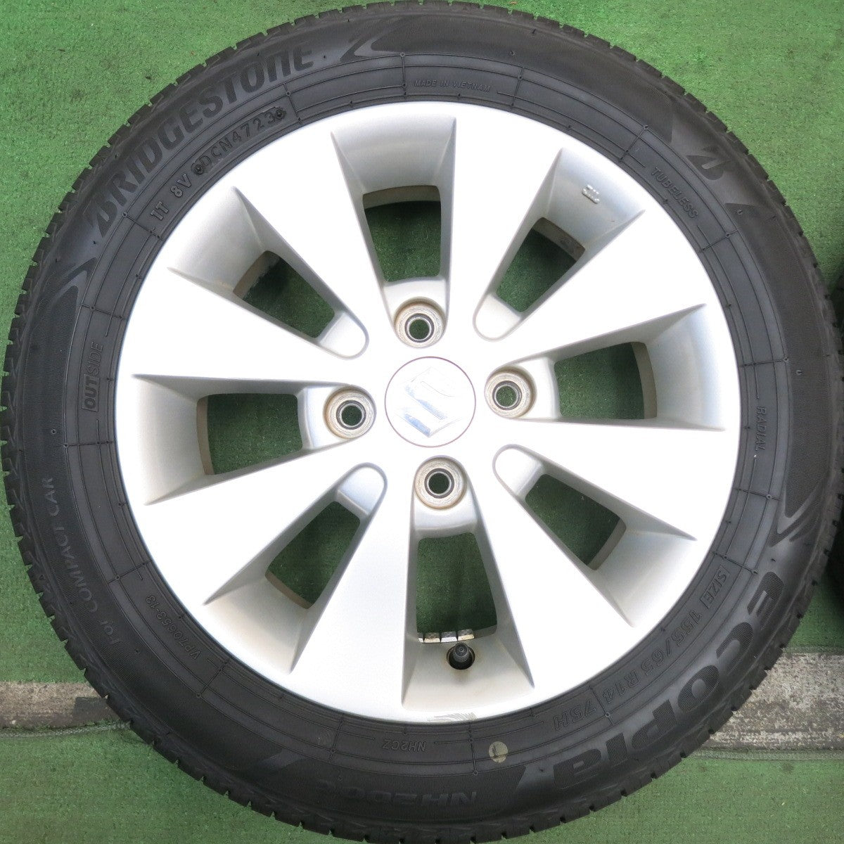4本価格!23年★スズキ ワゴンR 純正 155/65R14 ブリヂストン エコピア NH200C 14インチ PCD100/4H★5083102HAノ
