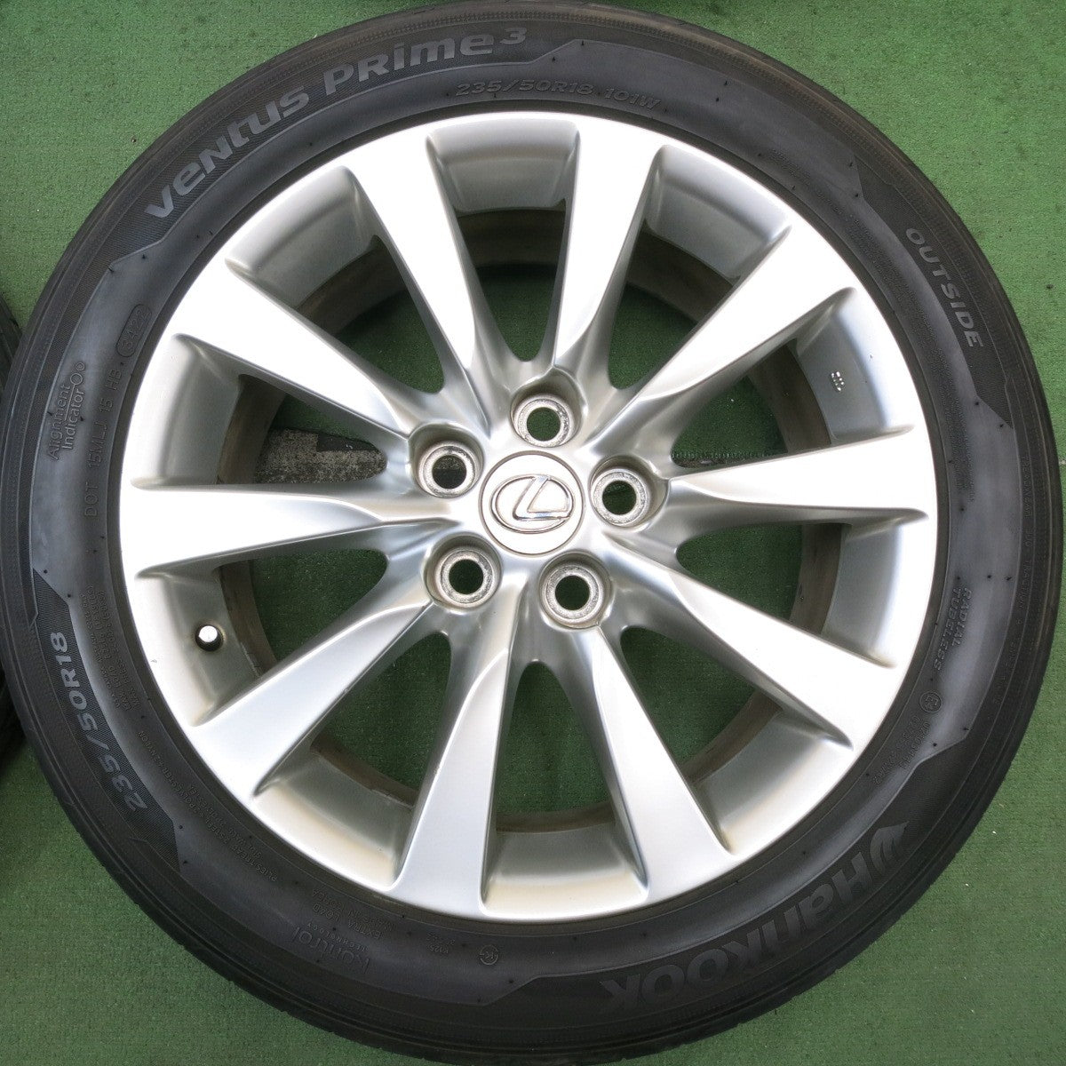 バリ溝!22年!9.5分★レクサス LS 純正 235/50R18 ハンコック ベンタス プライム3 18インチ PCD120/5H★5092807HAノ