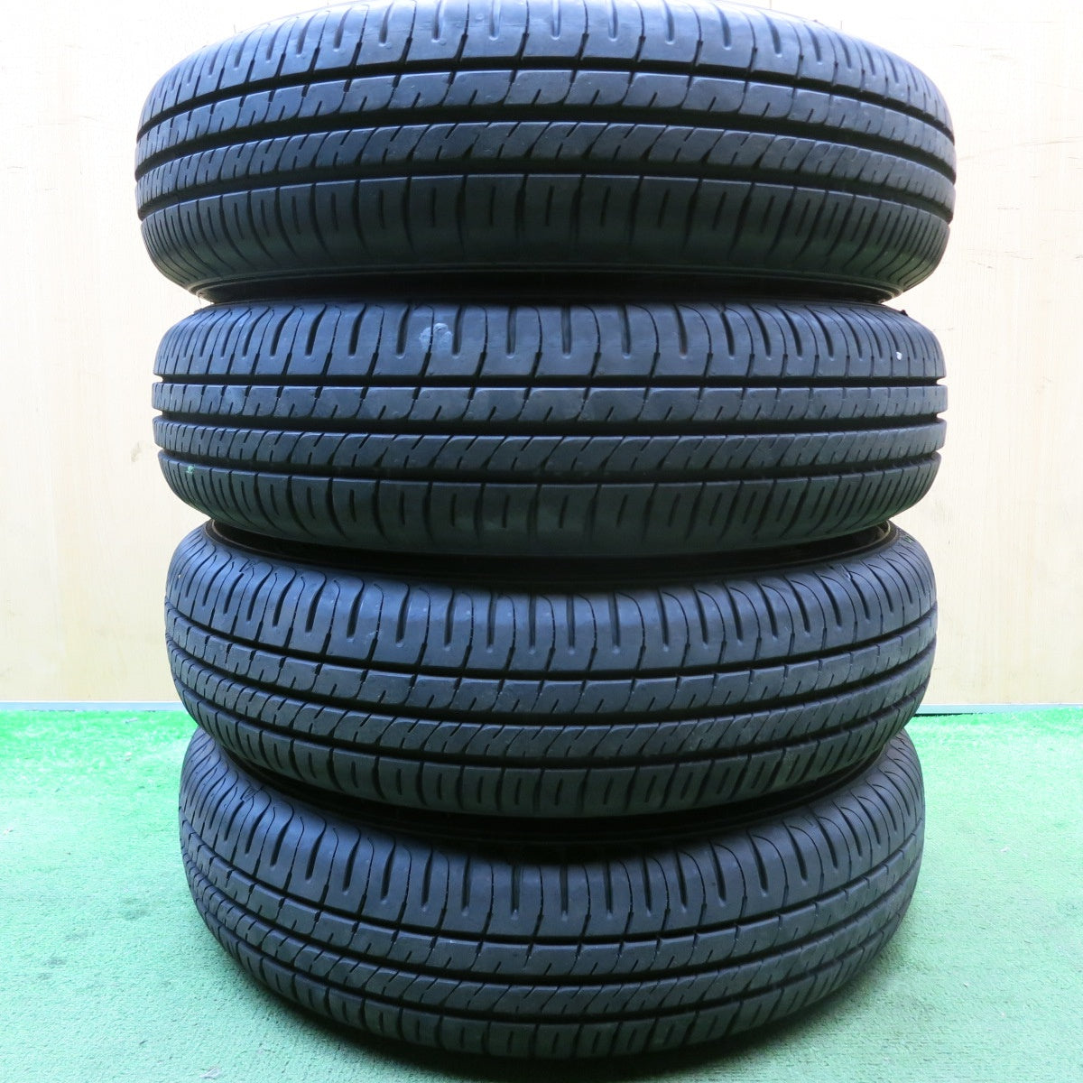 ほぼ未使用!25年★145/80R13 ダンロップ エナセーブ EC204 スチール ホイール 13インチ PCD100/4H★5083006HAノ