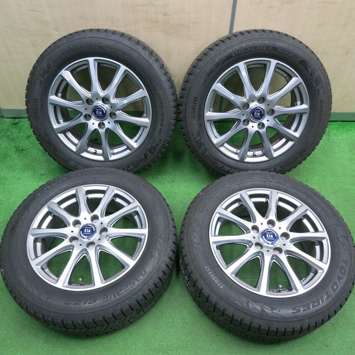バリ溝!21年!キレイ!9.5分★スタッドレス 205/60R16 トーヨー オブザーブ GIZ2 TIRADO Eta LA STRADA ティラード ラストラーダ 16インチ PCD114.3/5H★4123102HAス