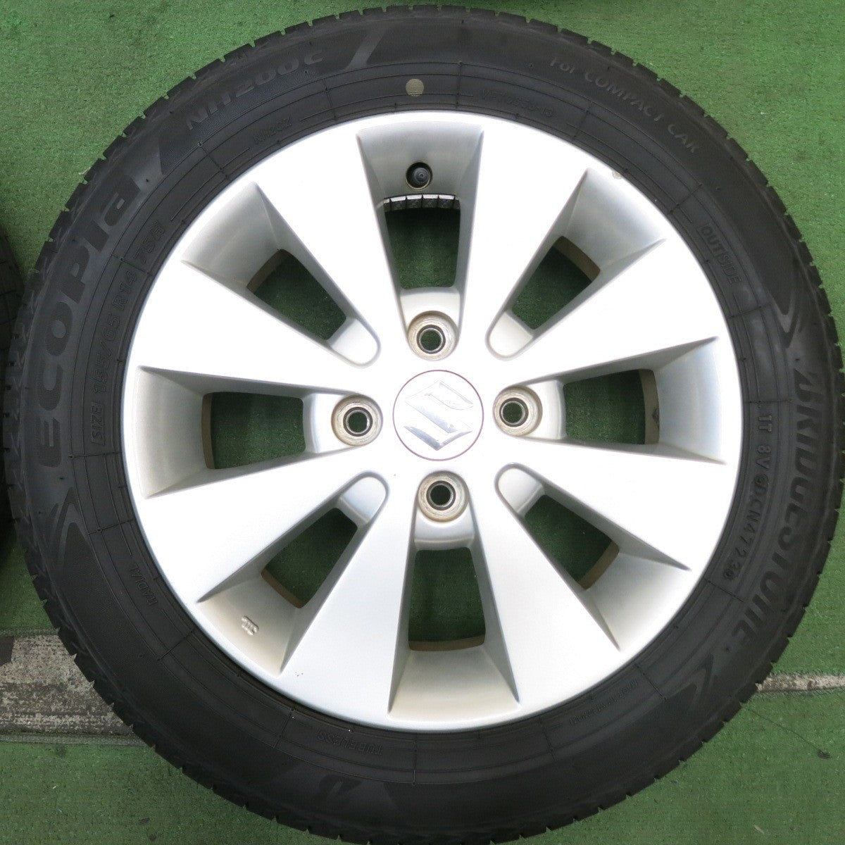 4本価格!23年★スズキ ワゴンR 純正 155/65R14 ブリヂストン エコピア NH200C 14インチ PCD100/4H★5083102HAノ