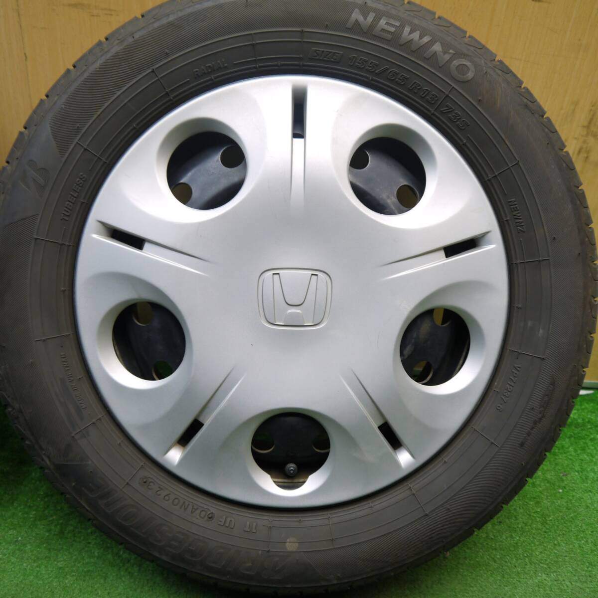 4本価格!23年★ホンダ ライフ 純正 スチール 155/65R13 ブリヂストン NEWNO ニューノ 13インチ PCD100/4H★5031709Hノ