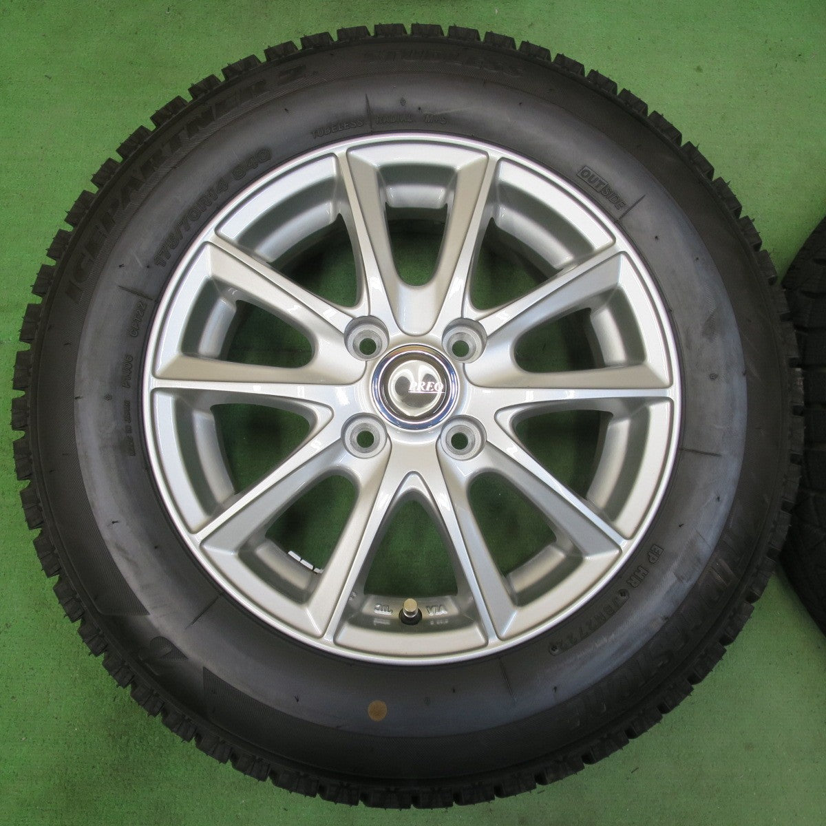 バリ溝!22年!キレイ!ほぼ10分★スタッドレス 175/70R14 ブリヂストン アイスパートナー2 PREO プレオ 14インチ PCD100/4H★5042502イス
