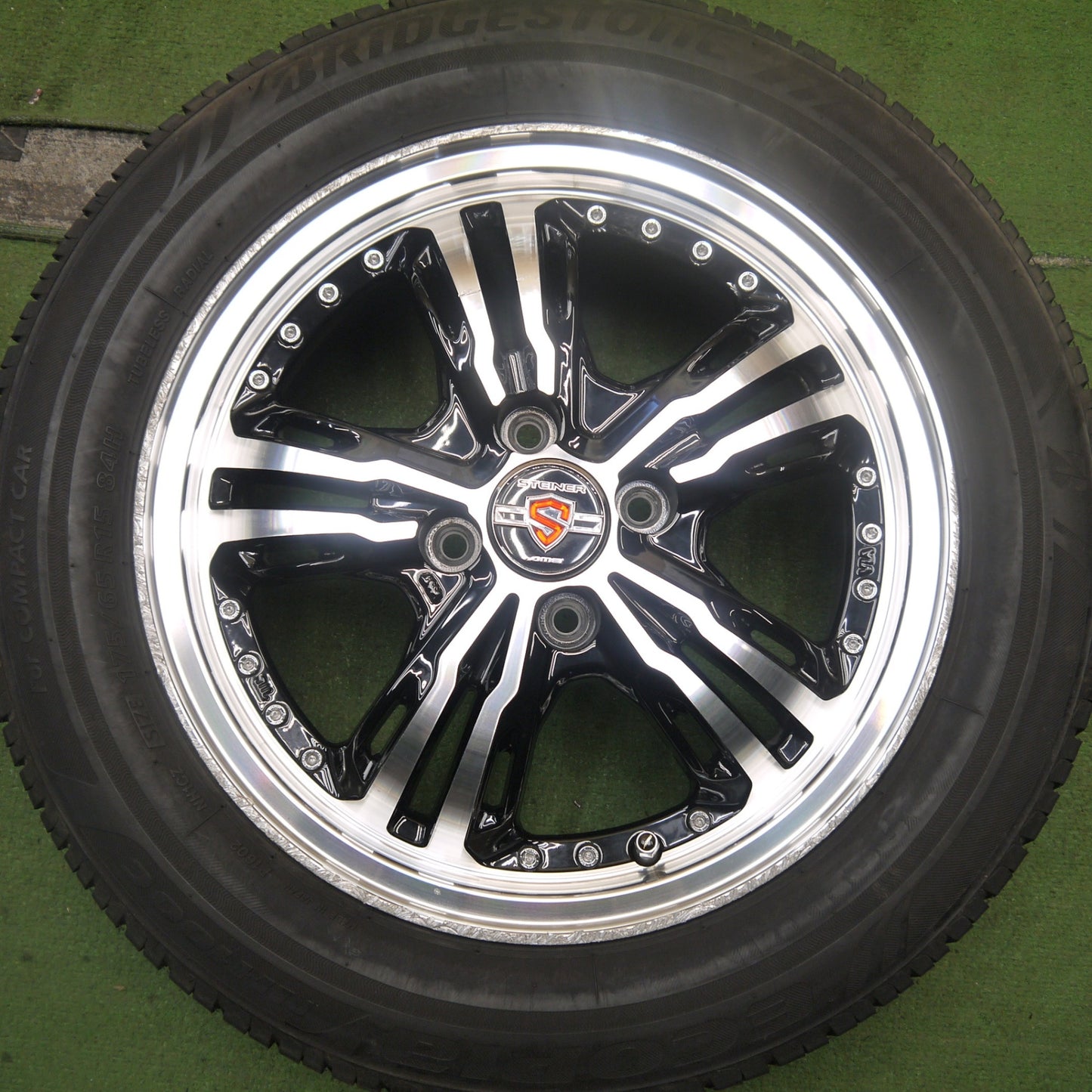 バリ溝!9分★STEINER LST AME 175/65R15 ブリヂストン エコピア NH100C 15インチ シュナイダー PCD100/4H★5072205Hノ