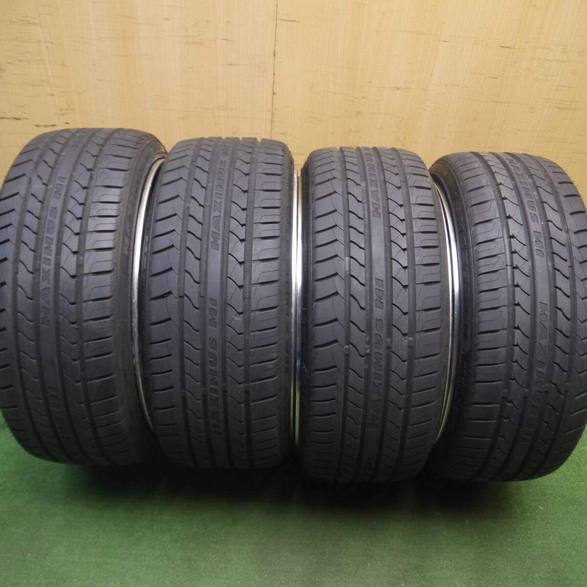 超バリ溝 24年 ほぼ10分★86 BRZ等 MAVERICK MV-1212F 215/35R19 マックストレック M1 マーベリック PCD100/5H★2021207Hノ
