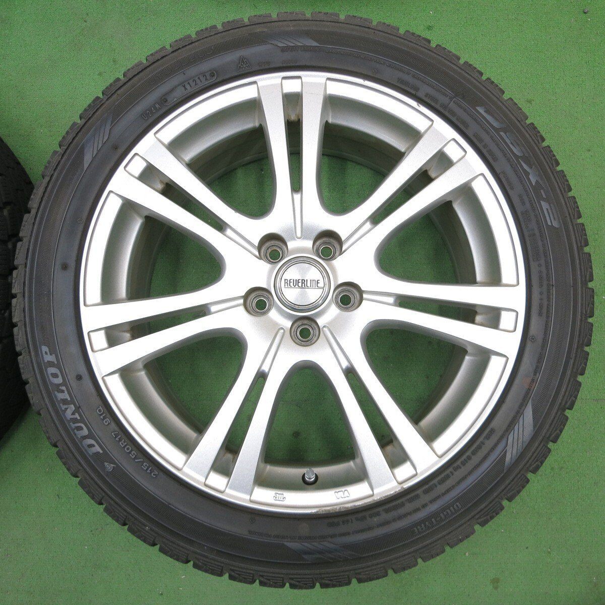 4本価格★インプレッサ 等 REVERLINE 215/50R17 スタッドレス ダンロップ DSX-2 リバーライン 17インチ PCD100/5H★2032601ヒス