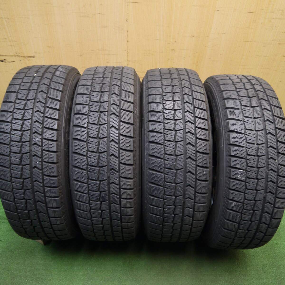 バリ溝!21年!キレイ!9.5分★プリウス 等 195/65R15 スタッドレス ダンロップ ウインターマックス WM02 MANARAY SPORT マナレイスポーツ 15インチ PCD100/5H★5040408Hス