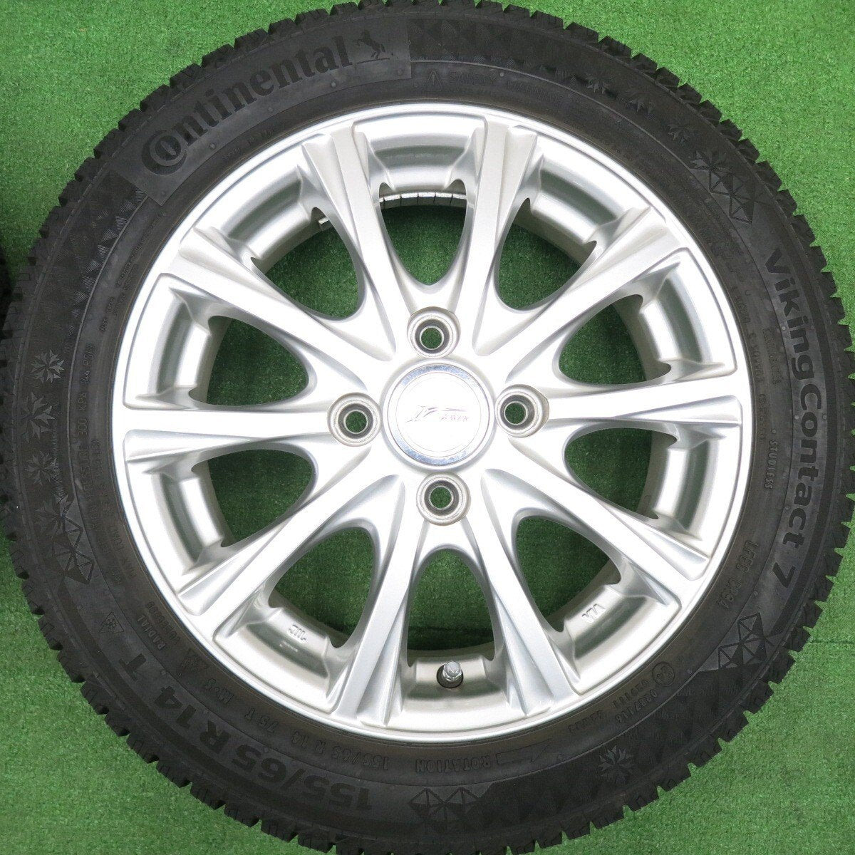 バリ溝!22年!キレイ!8.5分★スタッドレス 155/65R14 コンチネンタル バイキングコンタクト7 JOKER ジョーカー 14インチ PCD100/4H★4112902HAス