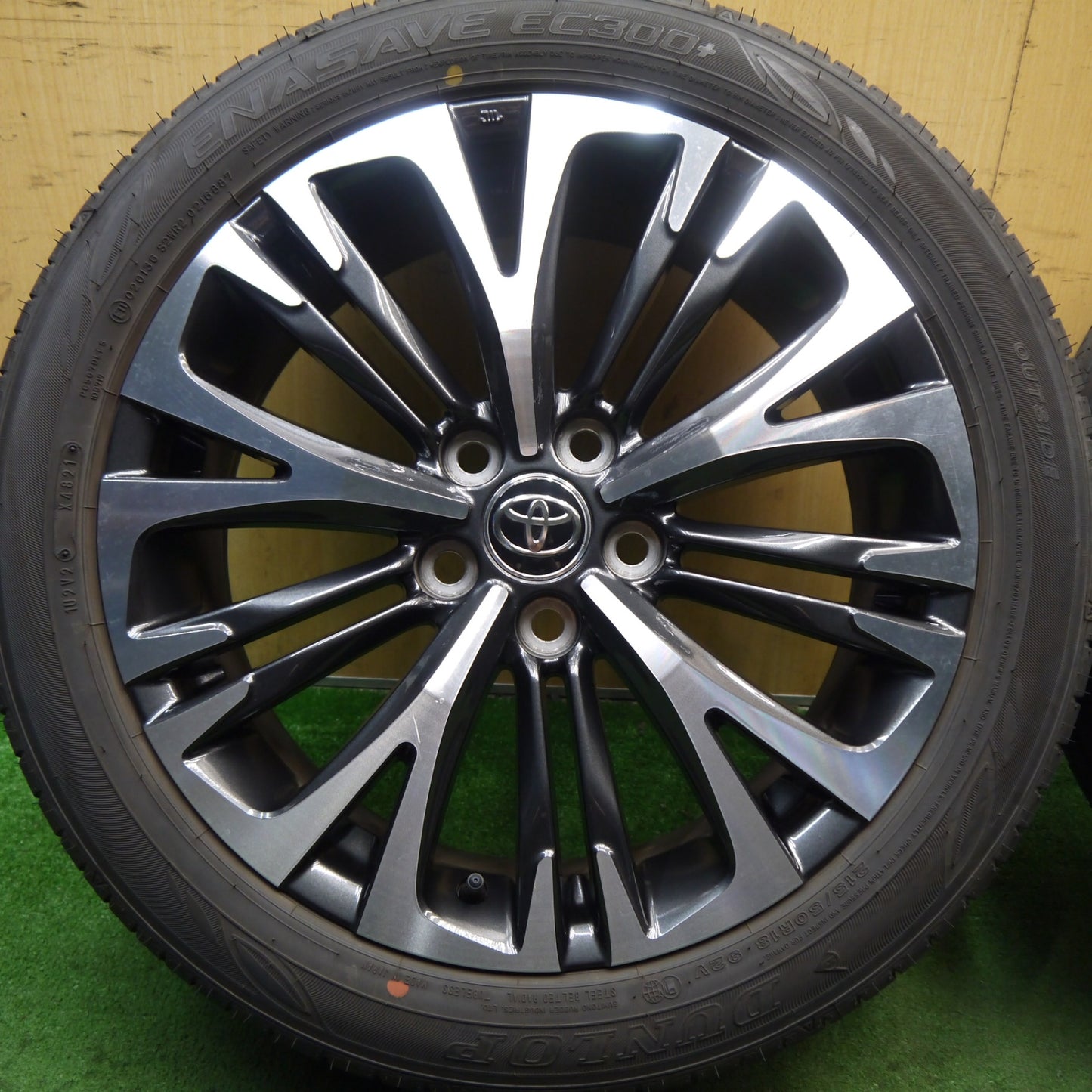 バリ溝!21年!9.5分★トヨタ ヤリスクロス 純正 215/50R18 ダンロップ エナセーブ EC300+ 18インチ PCD114.3/5H★5082510Hノ