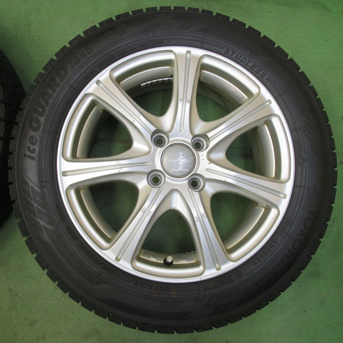 バリ溝!22年!9.5分以上★スタッドレス 175/65R15 ヨコハマ アイスガード iG60 EuroSpeed MANARAY SPORT ユーロスピード 15インチ PCD100/4H★5092306イス