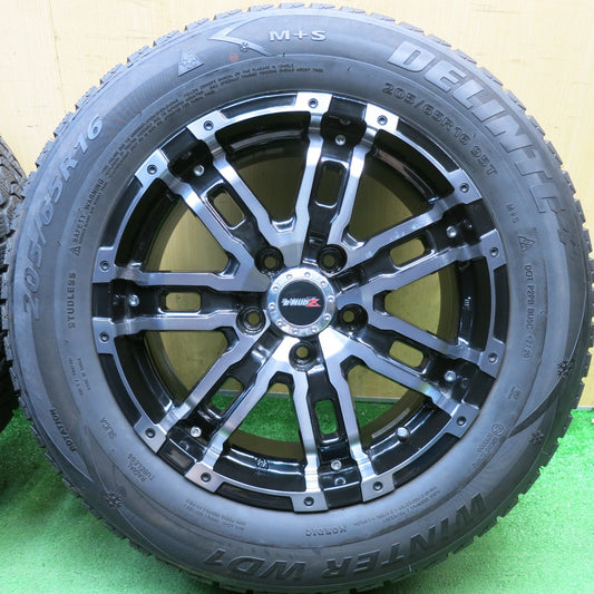 バリ溝!8.5分◎スタッドレス 205/65R16 デリンテ WINTER WD1 B-MUD Z 社外 アルミ 16インチ PCD114.3/5H◎6092005HAス