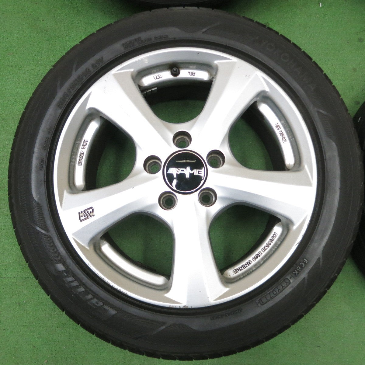 バリ溝!8.5分★ワーゲン 等 MSW O・Z AMG 205/55R16 ヨコハマ Earth-1 16インチ OZ PCD112/5H★5042304ナノ