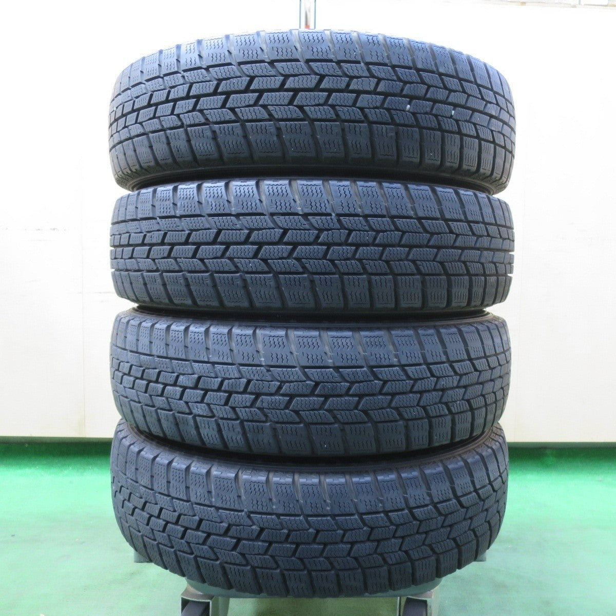 バリ溝!9分★スタッドレス 155/65R14 グッドイヤー アイスナビ6 KRAITⅡ クレイト2 14インチ PCD100/4H★5032913イス