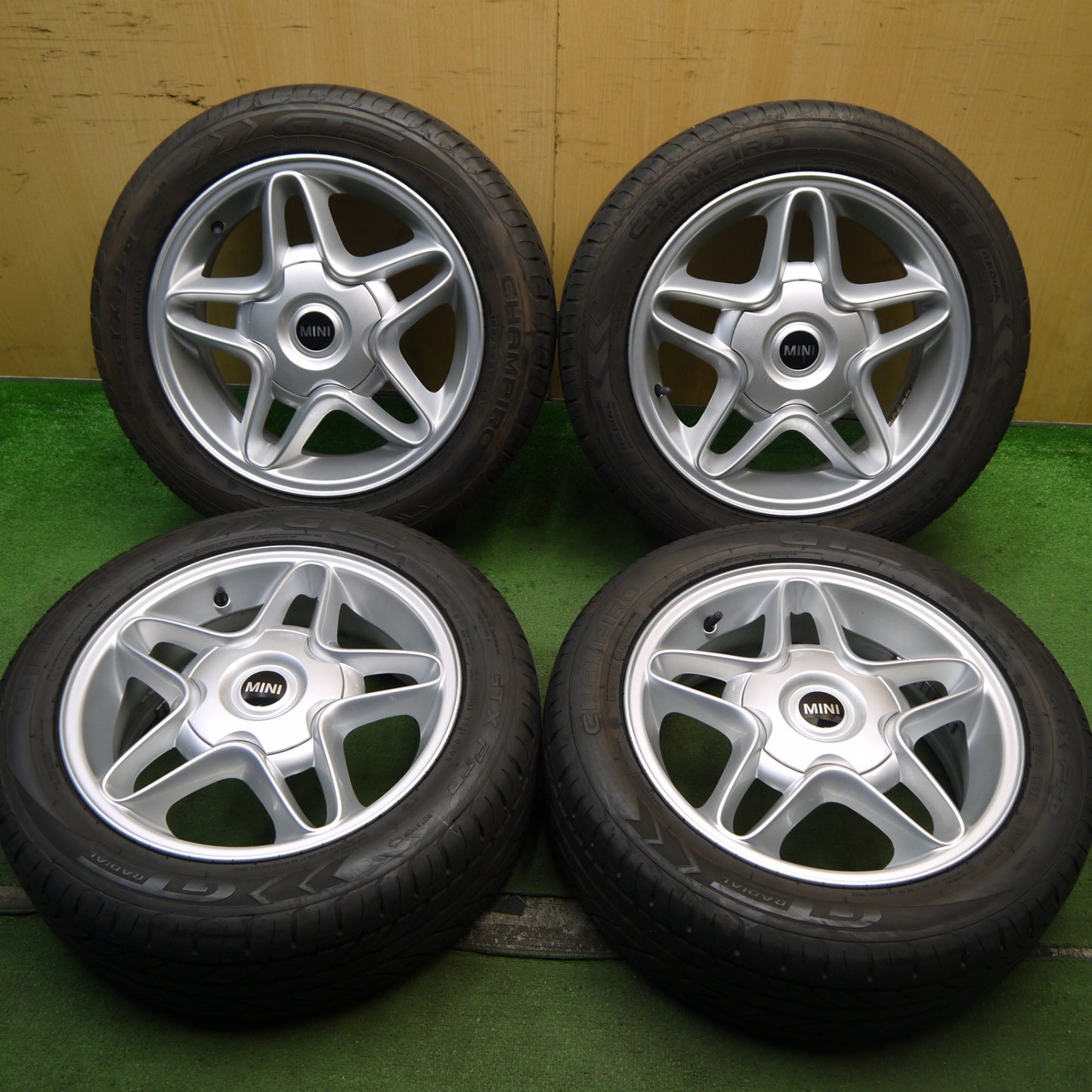 バリ溝!21年!9.5分★MINI ミニ クーパー S R55 R56 純正 195/55R16 GTラジアル CHAMPIRO GTX Pro 16インチ PCD100/4H★5072807Hノ