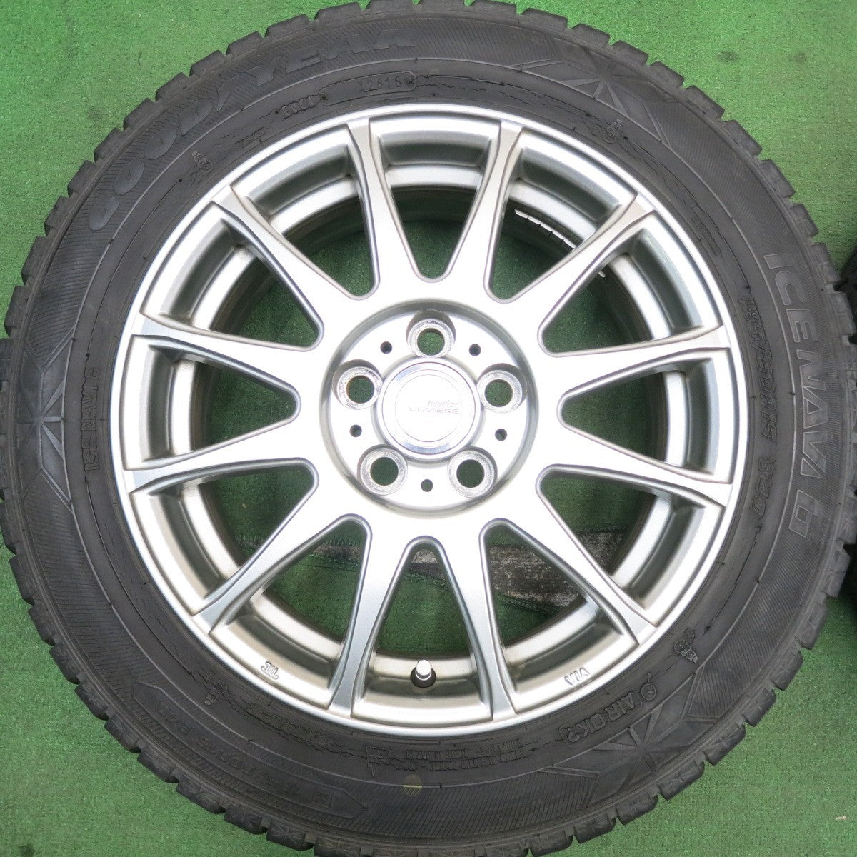 バリ溝!8.5分★シエンタ 等 185/60R15 スタッドレス グッドイヤー アイスナビ6 ravrion LUMIERE ラブリオン 15インチ PCD100/5H★5052309HAス