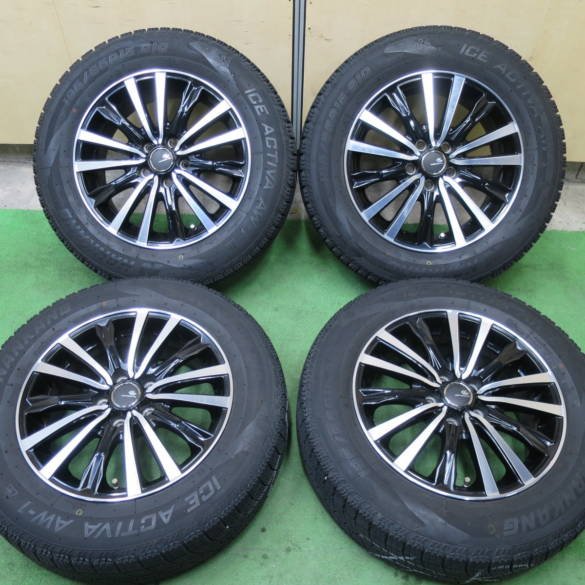 キレイ!21年★プリウス 等 195/65R15 スタッドレス ナンカン アイスアクティバ AW-1 CEREBRO セレブロ 15インチ PCD100/5H★5050602TTス