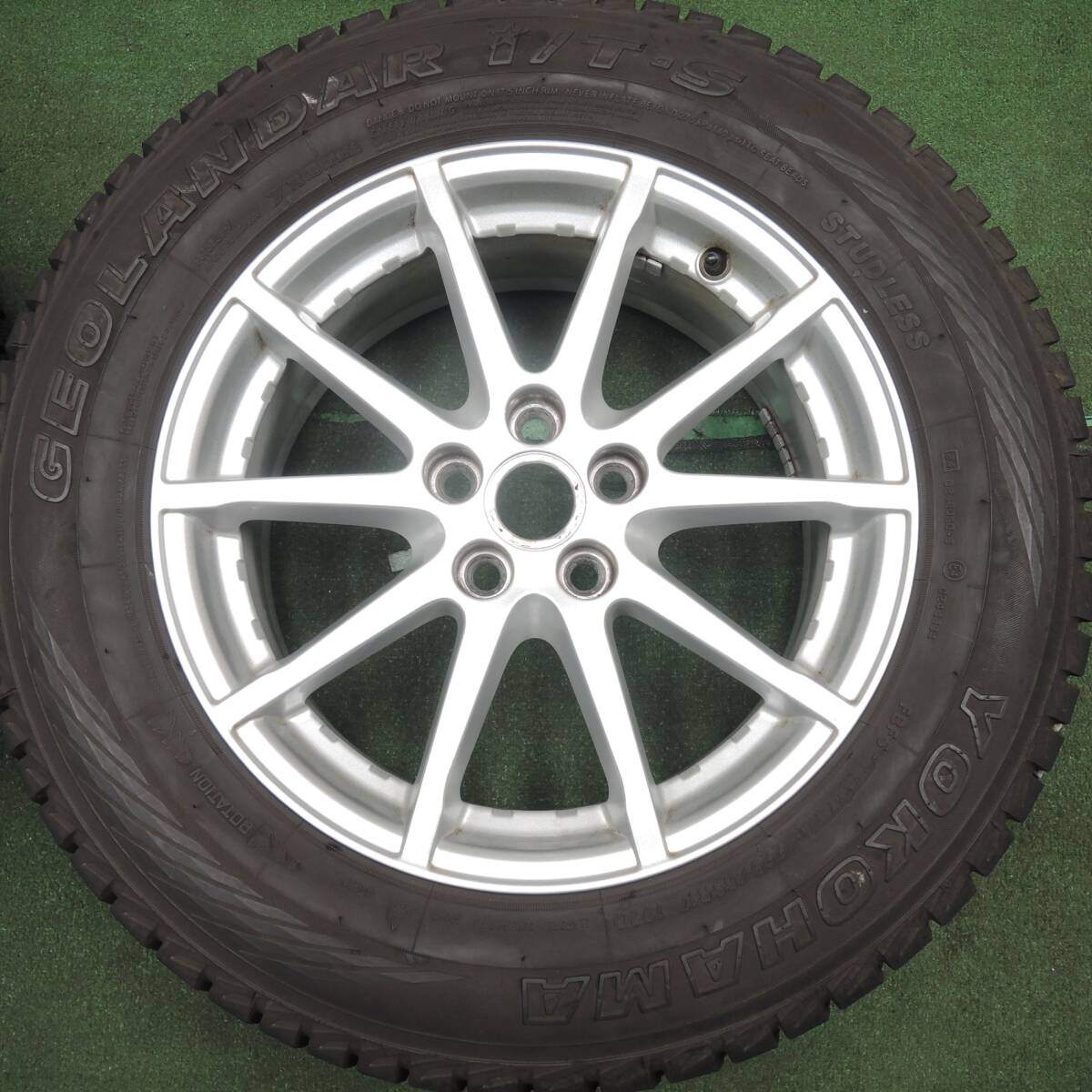 バリ溝!9.5分★スタッドレス ランドローバー イヴォーグ 純正 ATS 225/65R17 ヨコハマ ジオランダー i/T-S 108/5★4030207HAス