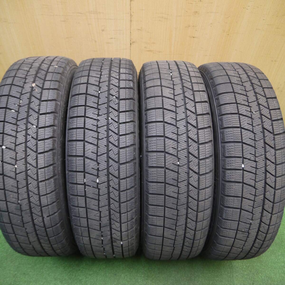 バリ溝!22年!9.5分以上★スタッドレス 155/65R14 ダンロップ ウインターマックス 03 RiZLEY ライツレー 14インチ PCD100/4H★5011713Hス