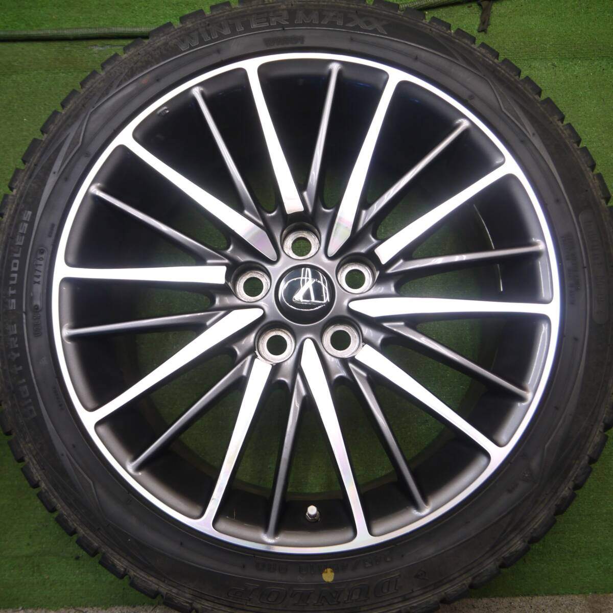 センサー付 バリ溝 綺麗 9分★レクサス LS600 Fスポーツ 純正 245/45R19 スタッドレス ダンロップ WM01 PCD120/5H★4022008Hス