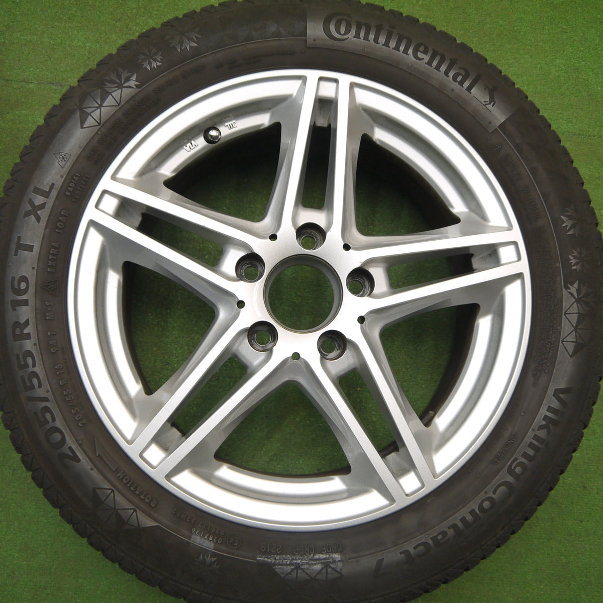 キレイ★ベンツ 等 205/55R16 スタッドレス コンチネンタル バイキング コンタクト7 社外 アルミ 16インチ PCD112/5H★6011401Hノ