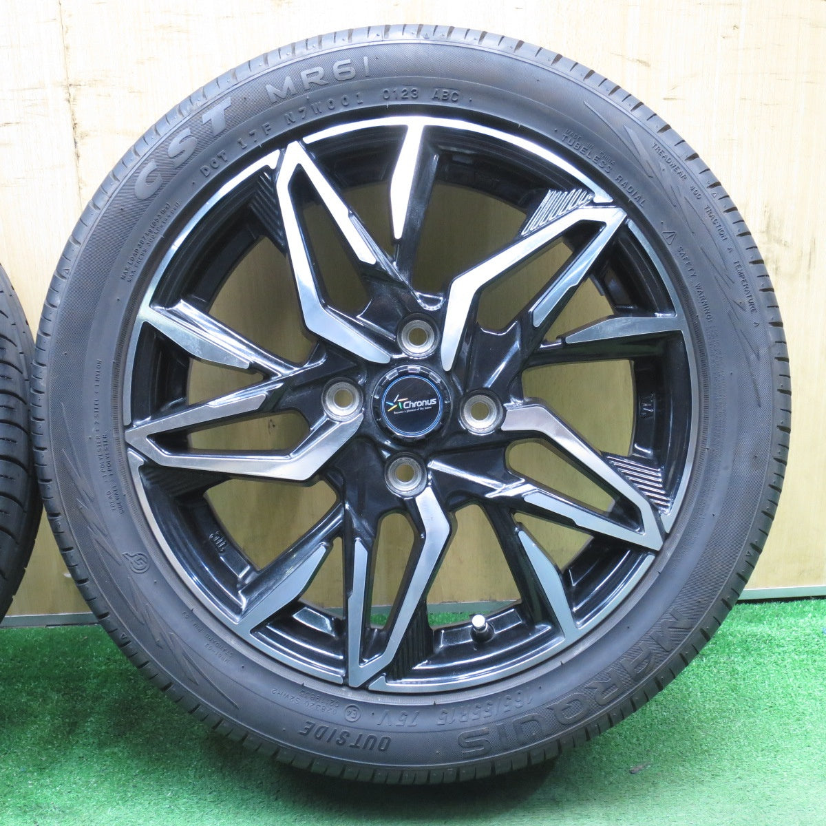 バリ溝!23年!キレイ!9.5分★Chronus CH-112 165/55R15 マーキス CST MR61 クロノス 15インチ N-BOX デイズ 等 軽サイズ PCD100/4H★5060402NJノ