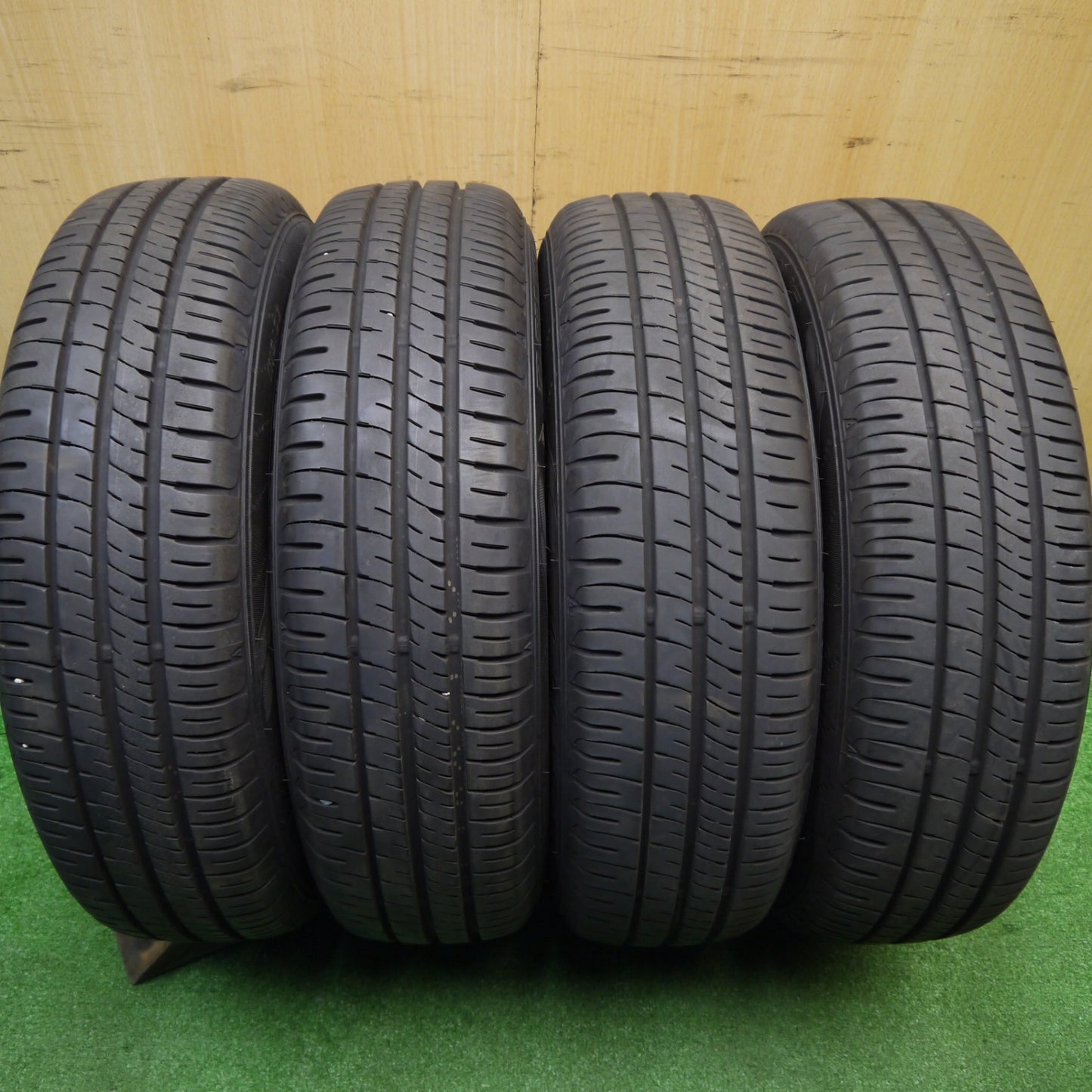 バリ溝!24年!9.5分★トヨタ アクア 純正 スチール 175/65R15 ダンロップ エナセーブ EC204 15インチ PCD100/4H★5111010Hノ