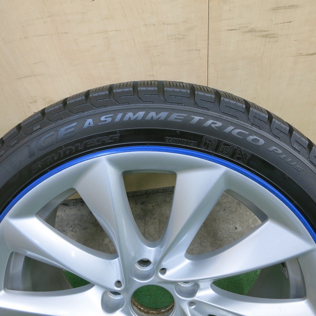 キレイ!1本★BMW F30 F31 3シリーズ 純正 225/45R18 スタッドレス ピレリ アイスアシンメトリコ プラス 18インチ PCD120/5H★5022402ナス