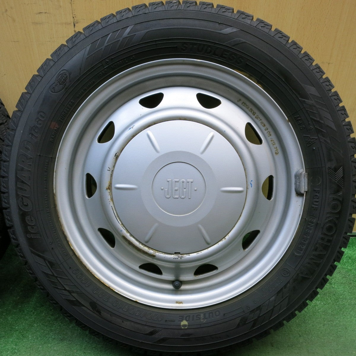 バリ溝!21年!9分★スタッドレス 155/65R13 ヨコハマ アイスガード iG60 JECT スチール ホイール 13インチ PCD 100 110 114.3/4H マルチ★5092809HAス