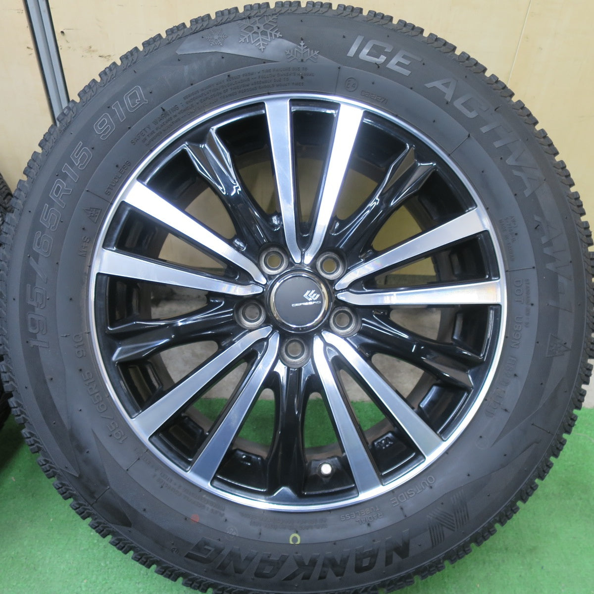 キレイ!21年★プリウス 等 195/65R15 スタッドレス ナンカン アイスアクティバ AW-1 CEREBRO セレブロ 15インチ PCD100/5H★5050602TTス