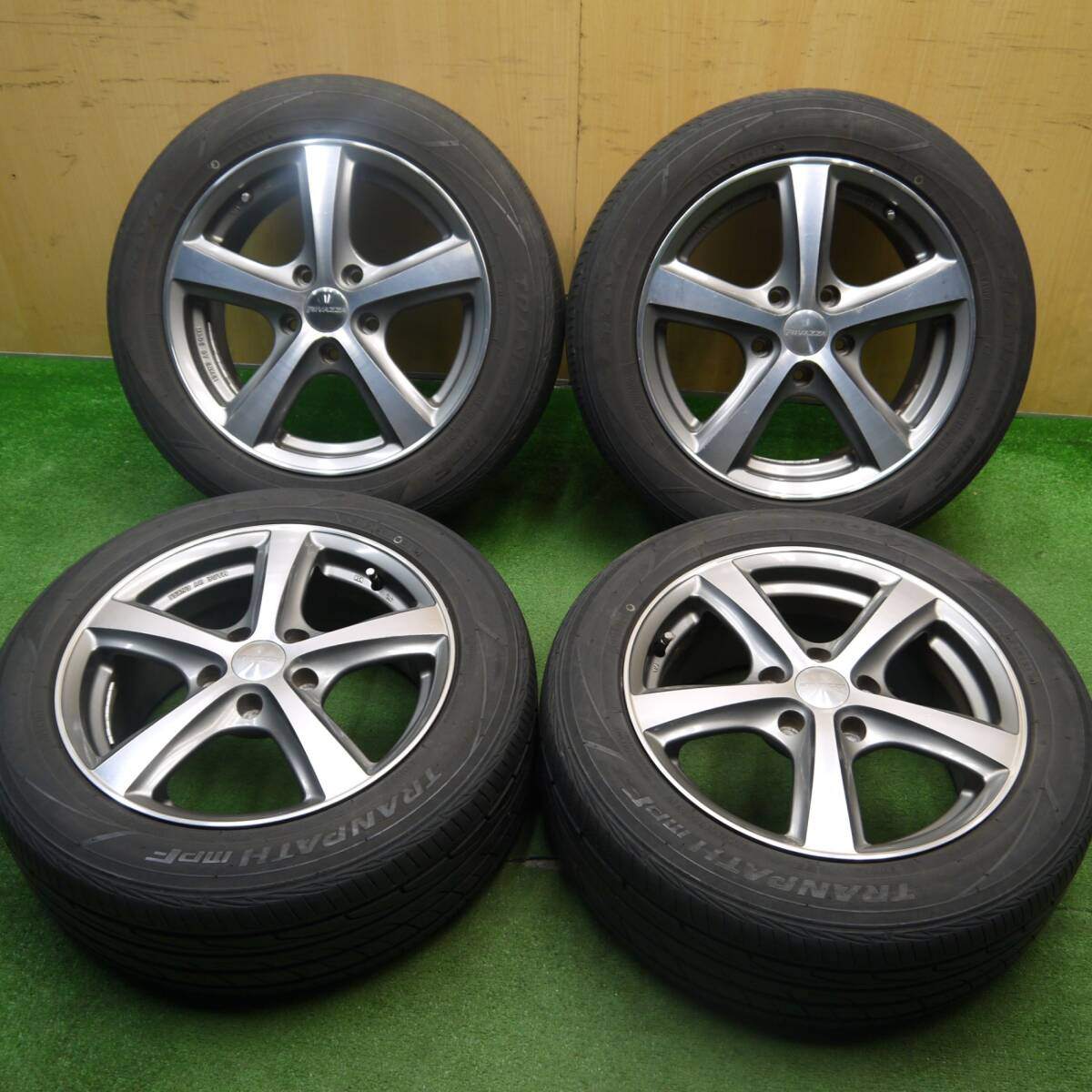 バリ溝!9分★05/55R16 トーヨー トランパス MPF RIVAZZA ENKEI リヴァッツァ エンケイ 16インチ PCD114.3/5H★5032512Hノ