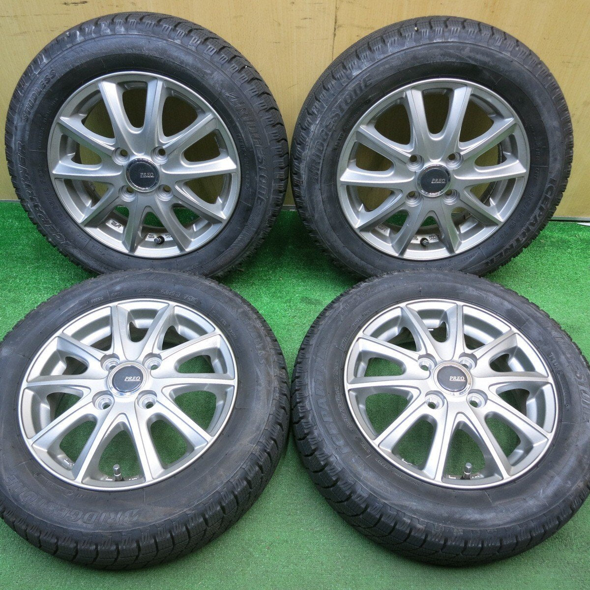 バリ溝！スタッドレスタイヤ 155/65R/13 DOS13インチアルミ 4穴