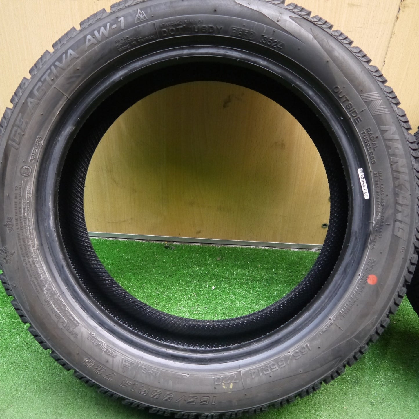 バリ溝!24年!9.5分★スタッドレス 165/55R14 ナンカン アイスアクティバ AW-1 タイヤ 14インチ 軽自動車 ワゴンR ルークス 等★5062304Hスタ