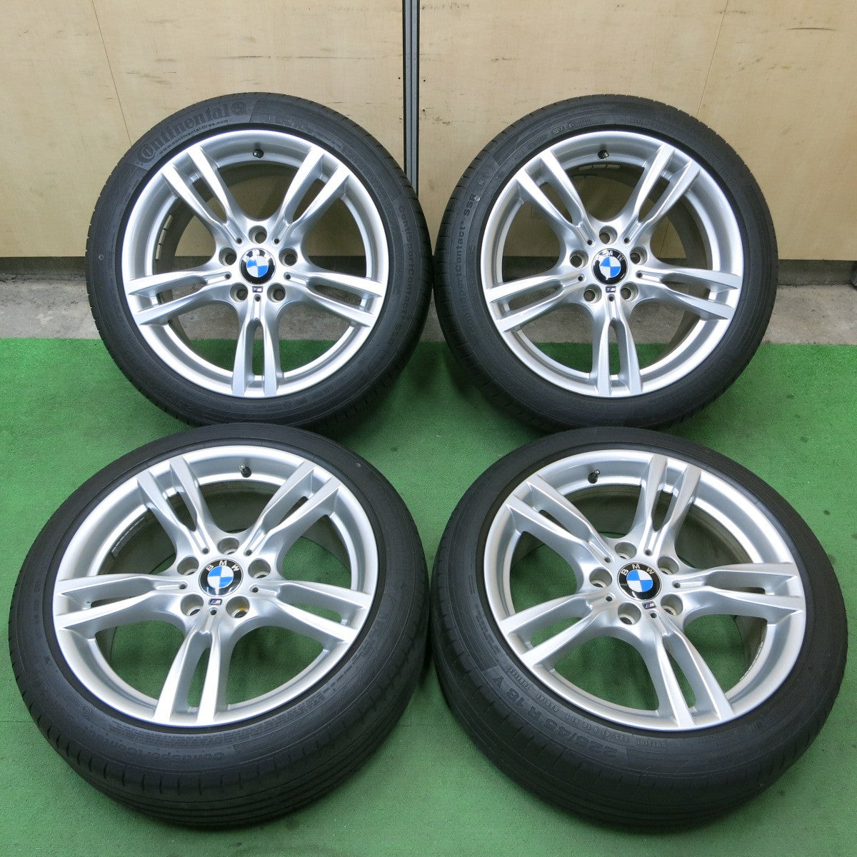 キレイ★BMW F30 F31 3シリーズ Mスポーツ 純正 225/45R18 255/40R18 コンチネンタル コンチスポーツ コンタクト5 SSR RSC PCD120/5H★5040203ナノ