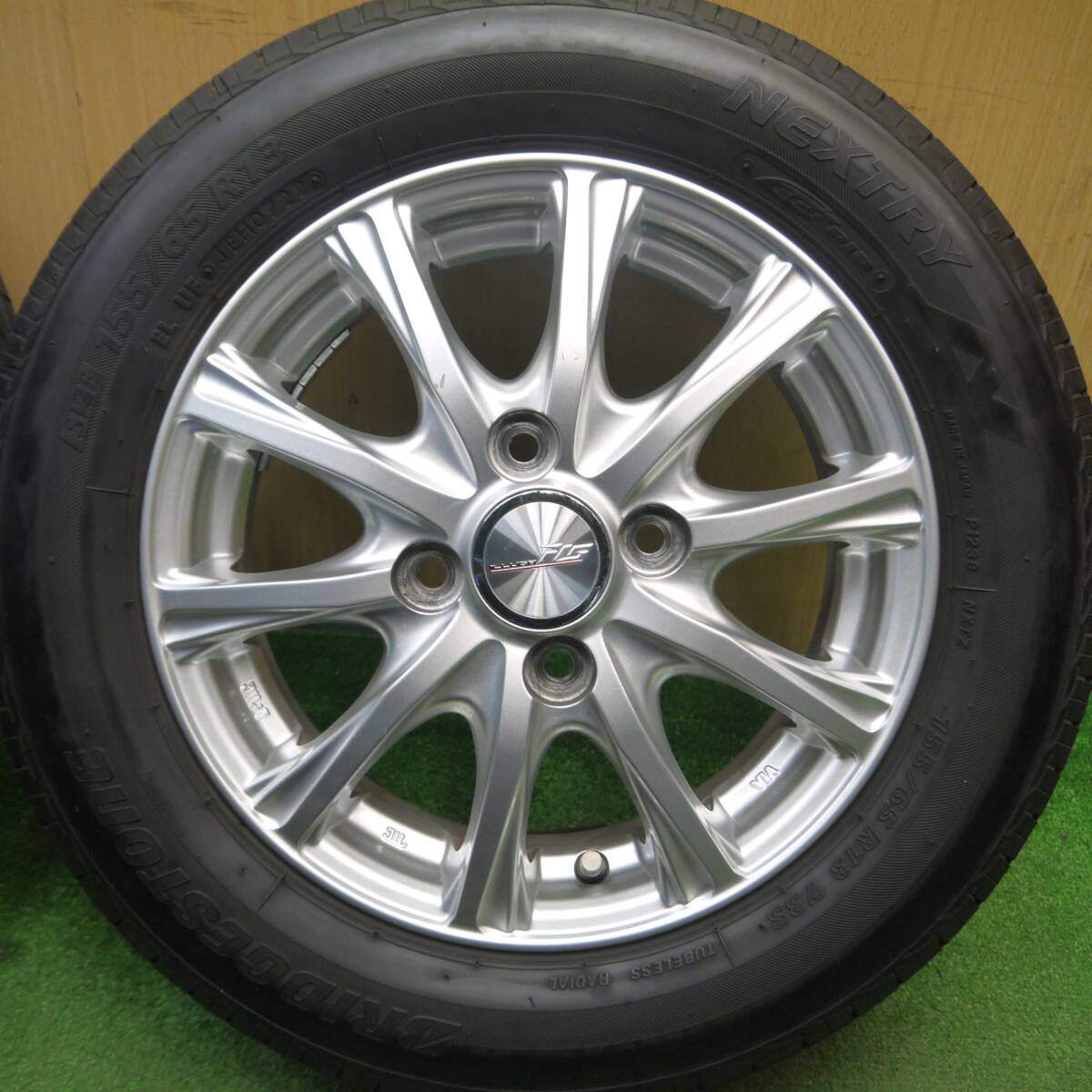 4本価格!22年★155/65R13 ブリヂストン ネクストリー エコピア ILLUGA 13インチ PCD100/4H★5022807Hノ