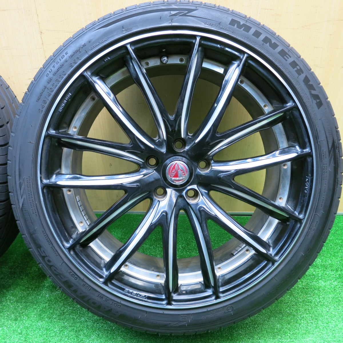 バリ溝!23年!9.5分★RAYS VERSUS STRATAGIA PALLAS 245/40R20 ミネルバ F205 トラザノ スポーツ SA-37 レイズ ベルサス ストラテジーア パラス 20インチ PCD114.3/5H★5102002AKノ