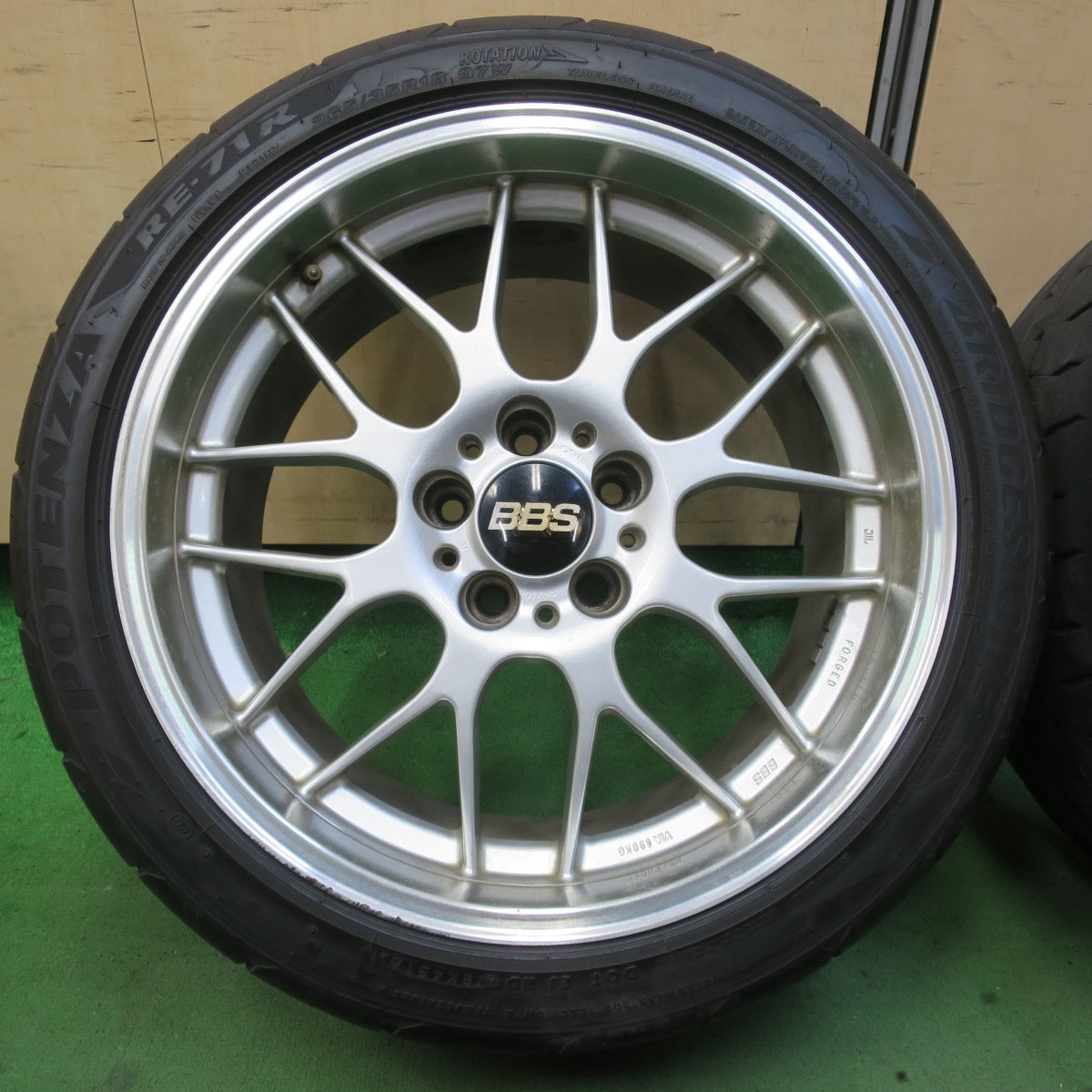 4本価格★BBS RG708 鍛造 265/35R18 ブリヂストン ポテンザ RE-71R 18インチ PCD114.3/5H★5061301イノ