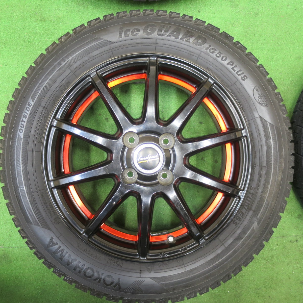 バリ溝!9分★スタッドレス 185/65R15 ヨコハマ アイスガード iG50 プラス EuroSpeed MANARAY ユーロスピード 15インチ PCD100/4H★5060701TTス