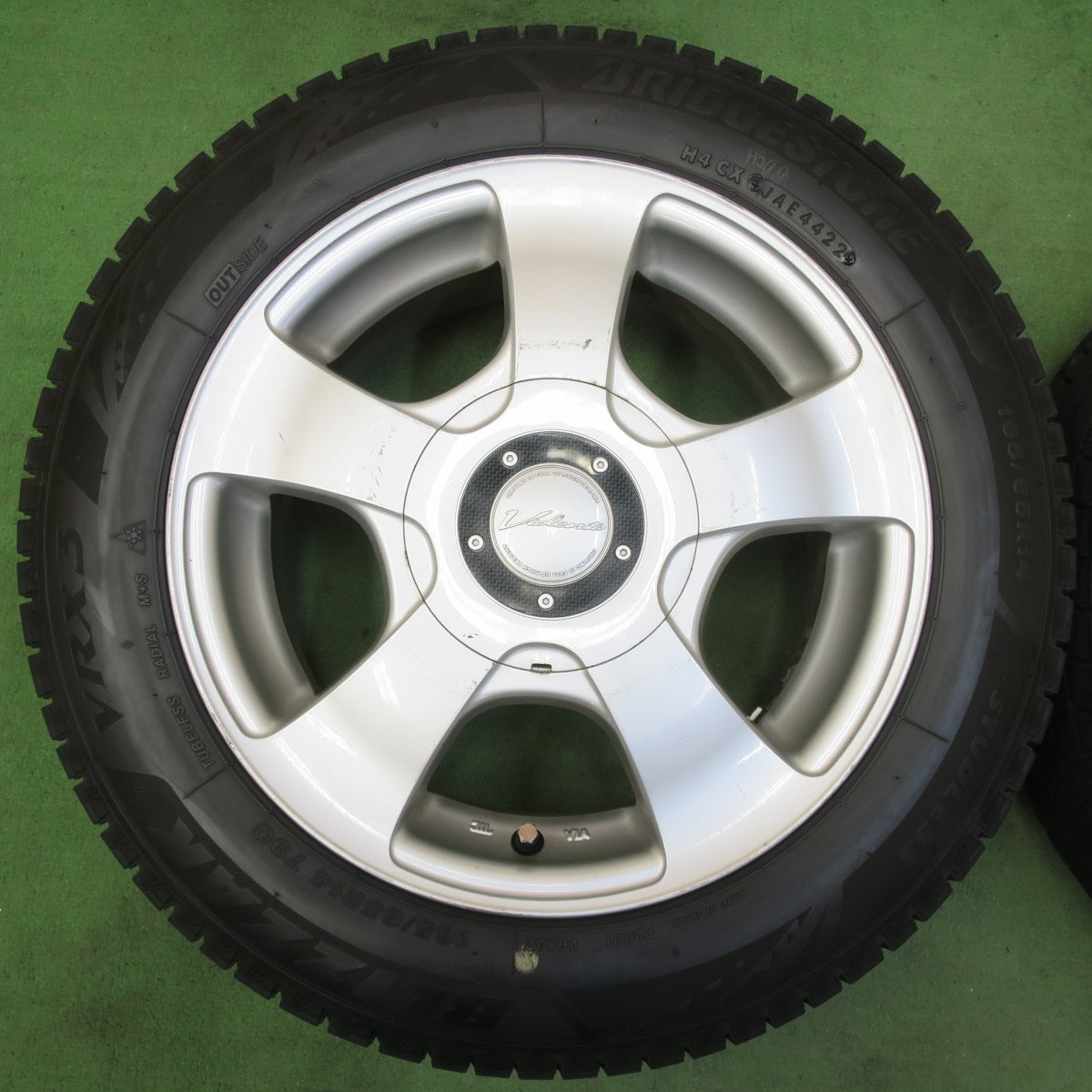 バリ溝!22年!ほぼ10分★スタッドレス 165/65R14 ブリヂストン ブリザック VRX3 Violento ヴィオレント 14インチ PCD100 114.3/4H マルチ★5050507イス
