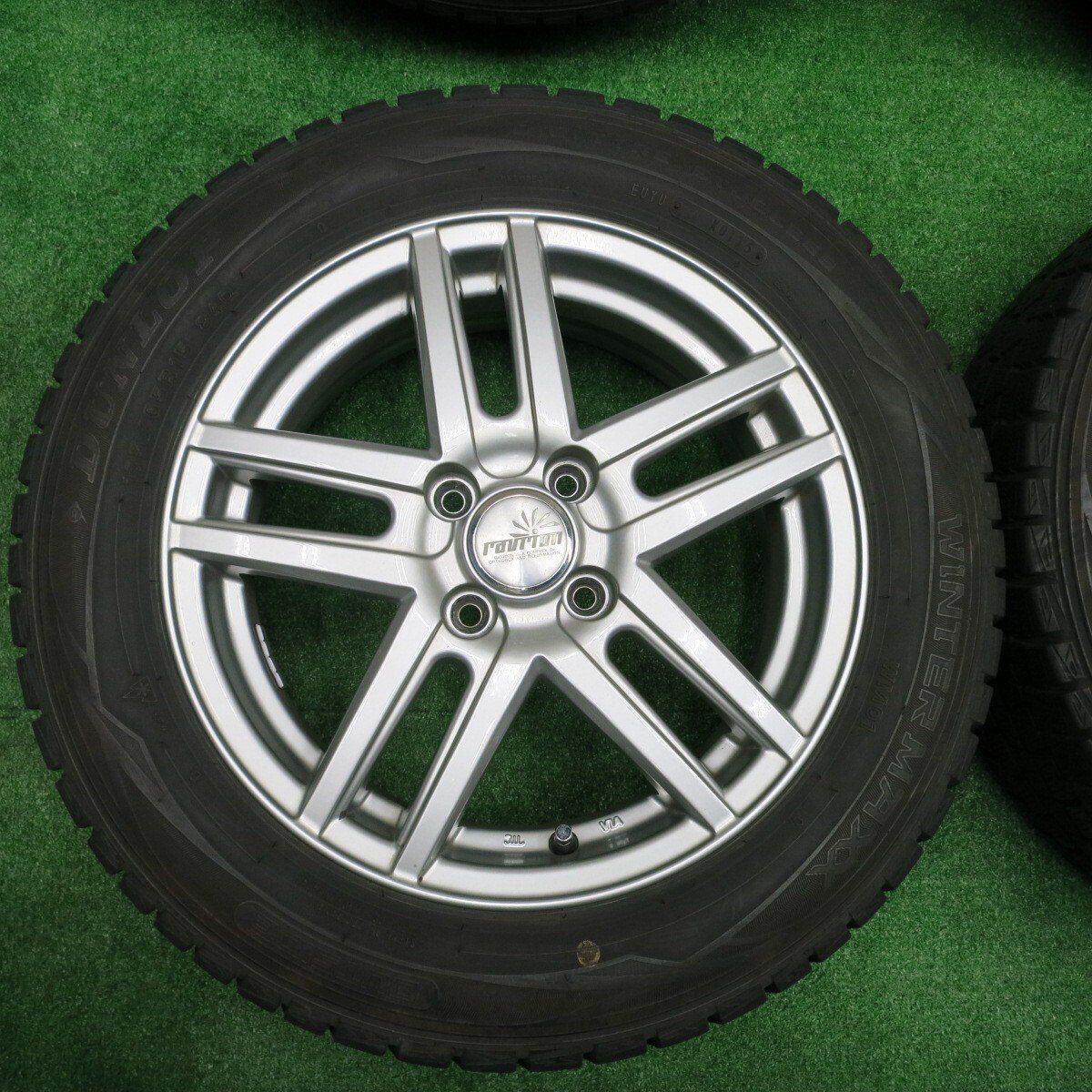 バリ溝!キレイ!9分★スタッドレス 175/65R15 ダンロップ ウインターマックス WM01 ravrion PCD100/4H★4091303NJス