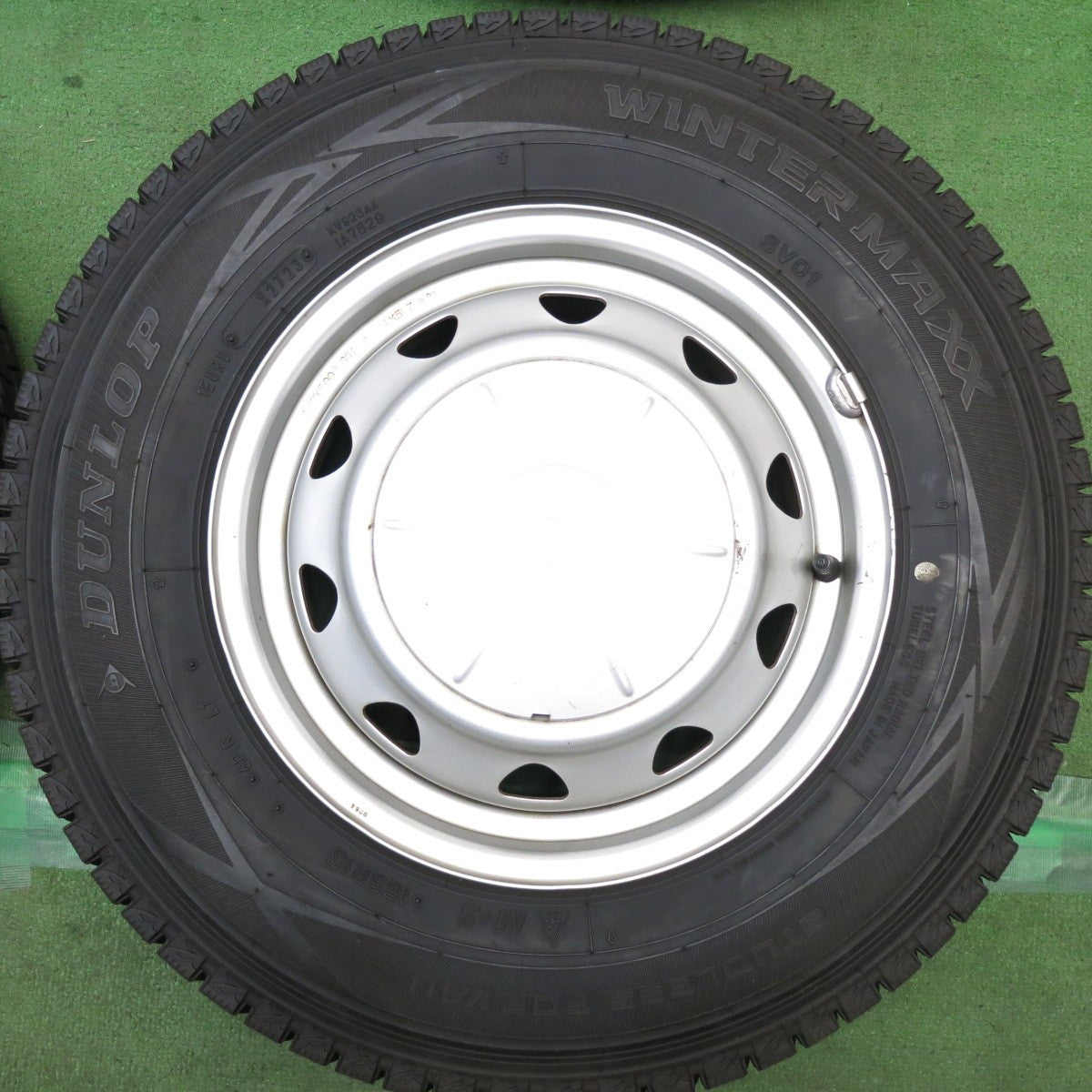 バリ溝!23年!ほぼ10分◎スタッドレス 165R13 6PR ダンロップ ウインターマックス SV01 ・JECT・ スチール ホイール 13インチ PCD100 110 114.3/4H マルチ◎6101006HAス