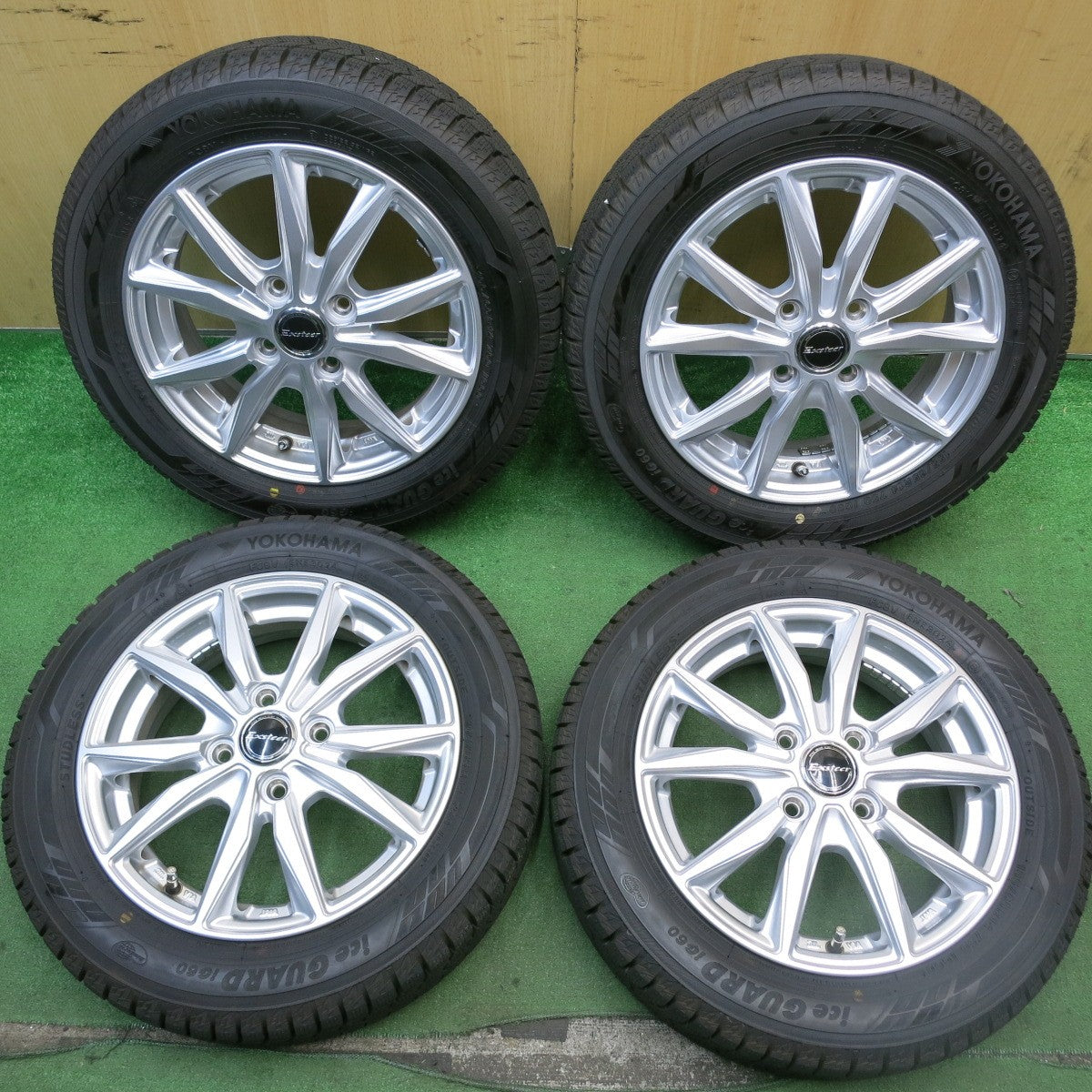 タイヤほぼ未使用!24年!キレイ★スタッドレス 155/65R14 ヨコハマ アイスガード iG60 Exsteer エクスター 14インチ PCD100/4H★5070108HAス