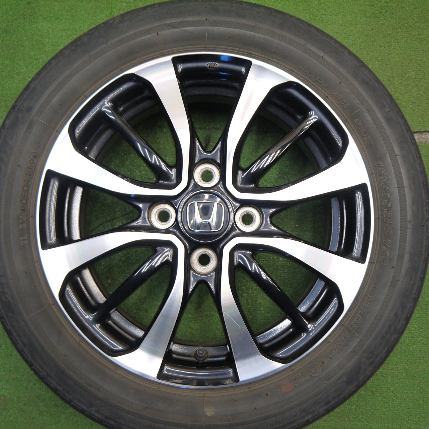 キレイ★ホンダ N-BOX カスタム 純正 155/65R14 ブリヂストン エコピア EP150 14インチ PCD100/4H★5042104Hノ