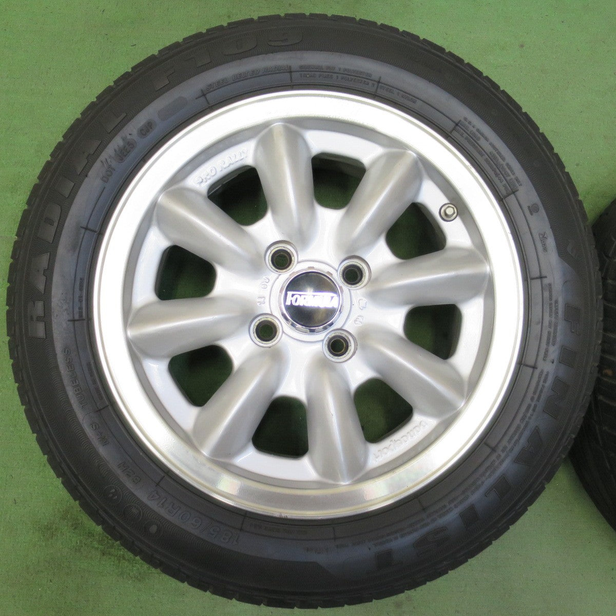 バリ溝!ほぼ10分★Panasport FORMULA PRO RALLY 185/60R14 トーヨー SD-7 ファイナリスト F109 パナスポーツ フォーミュラ プロラリー PCD100/4H★5082901イノ