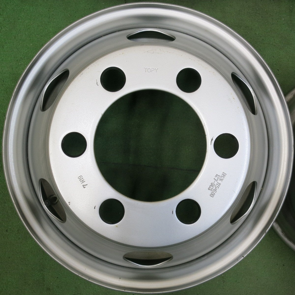 新車外し!ほぼ未使用!6本★トラック TOPY スチール ホイール 17.5インチ 17.5×6.00 127-9CS PCD222.25/6H★5070413SYホ