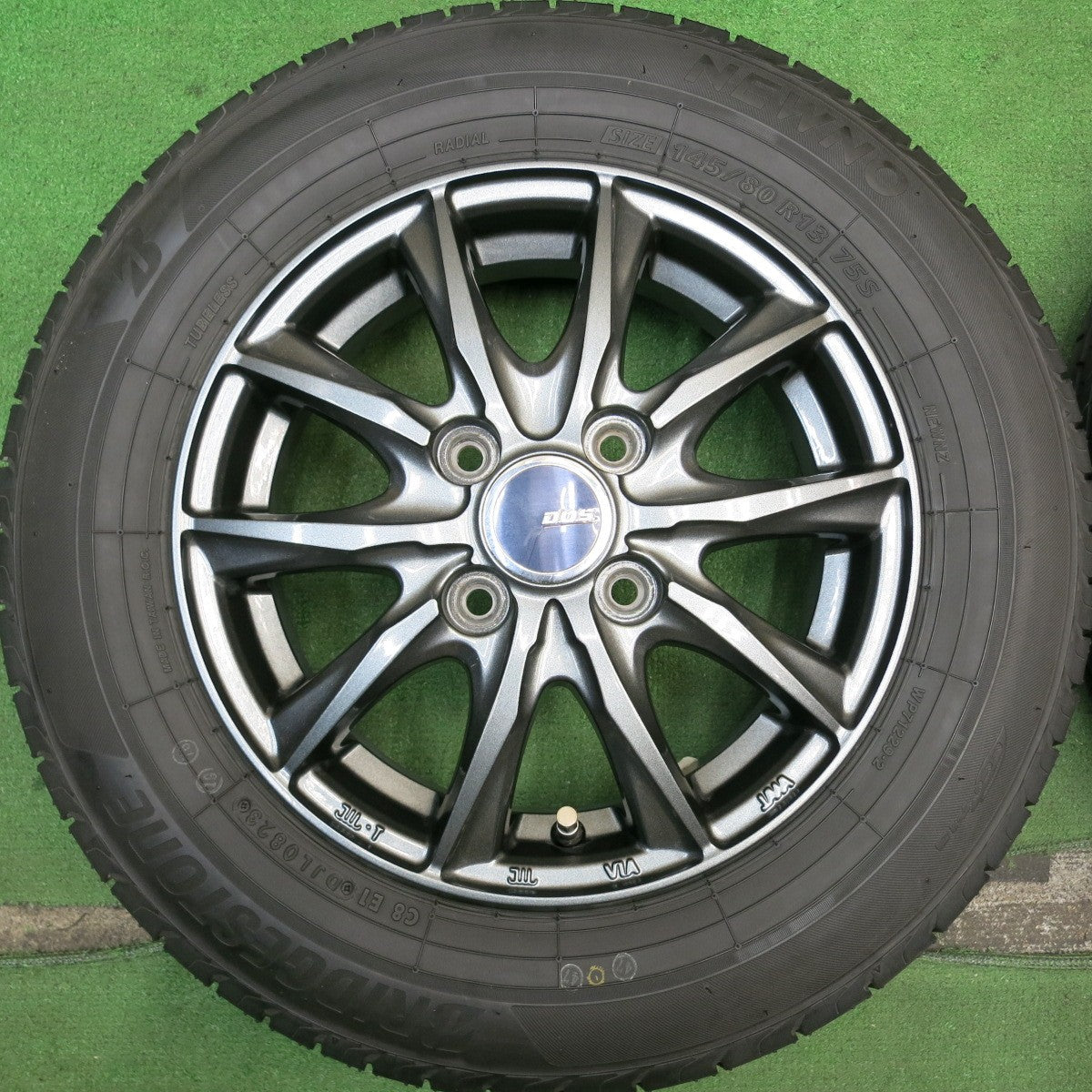 タイヤほぼ未使用!23年!キレイ★145/80R13 ブリヂストン NEWNO ニューノ D.O.S. DOS 13インチ PCD100/4H★5061309HAノ
