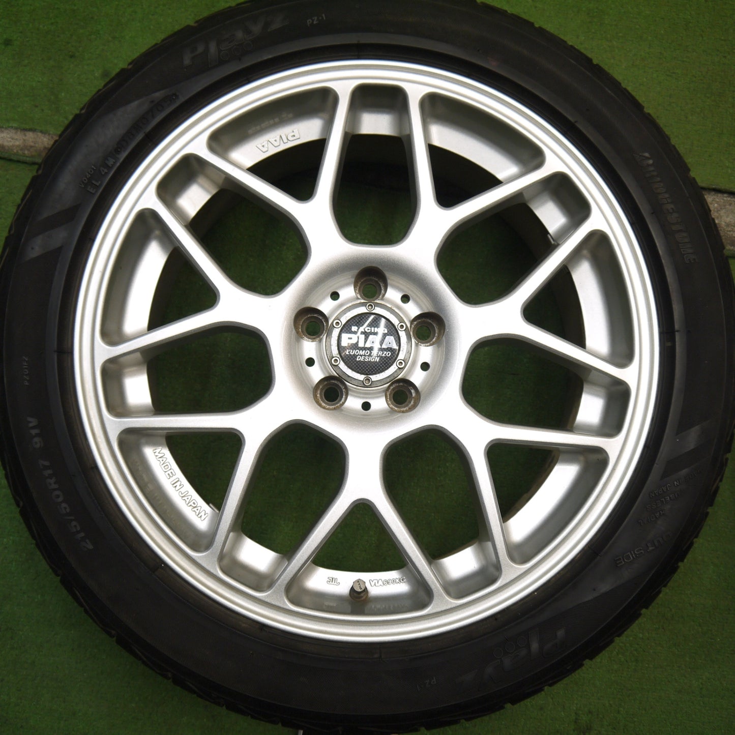 キレイ★86 BRZ 等 215/50R17 ブリヂストン プレイズ PZ-1 RACING PIAA SUPER MESH MOMO ピア 17インチ PCD100/5H★5070101Hノ
