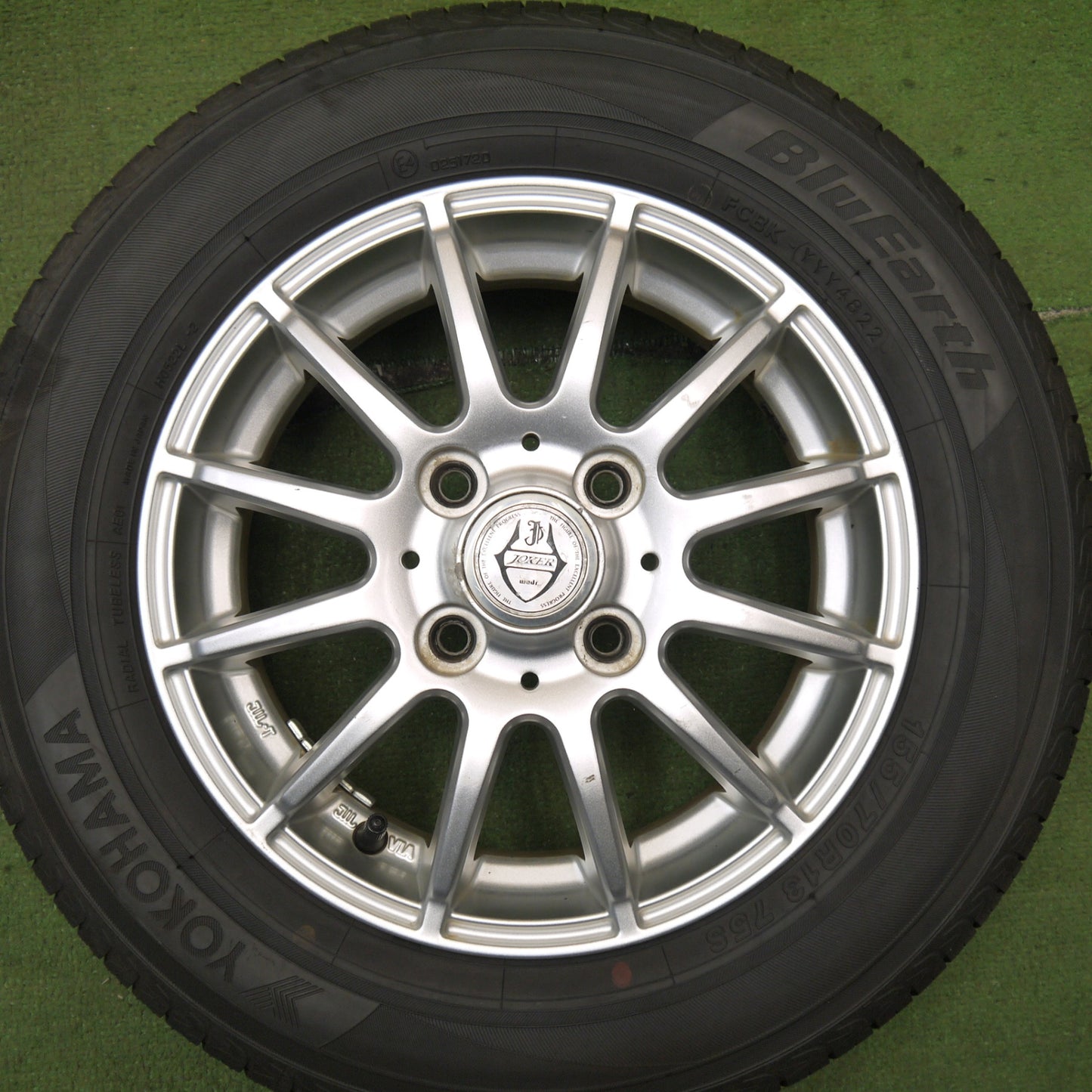 超バリ溝!22年!ほぼ10分★155/70R13 ヨコハマ ブルーアース AE01 JOKER ジョーカー 13インチ PCD100/4H★5080505Hノ