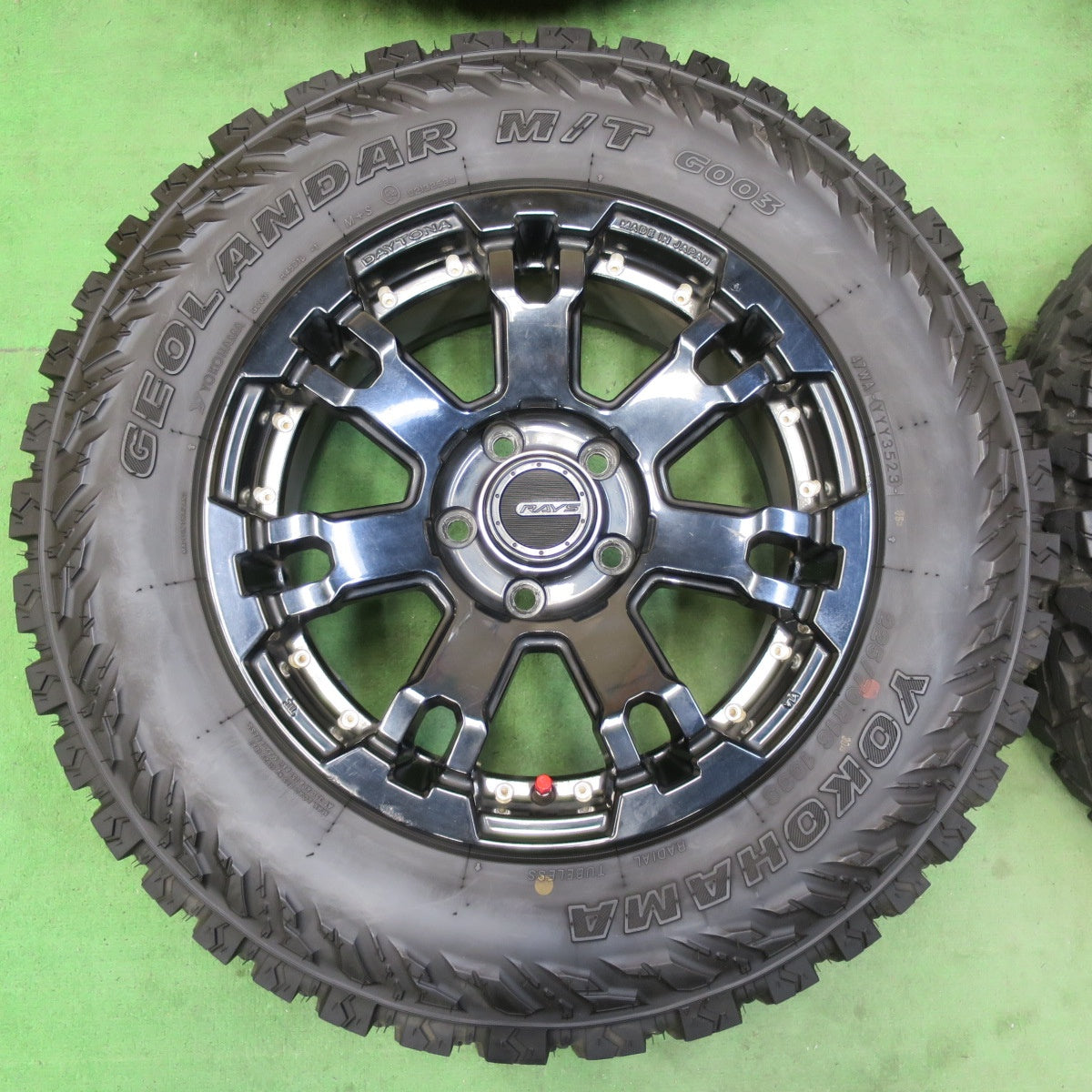 バリ溝!23年!9分★RAYS DAYTONA FDX-F7 225/70R16 ヨコハマ ジオランダー M/T G003 レイズ デイトナ 16インチ PCD114.3/5H★5042103イノ