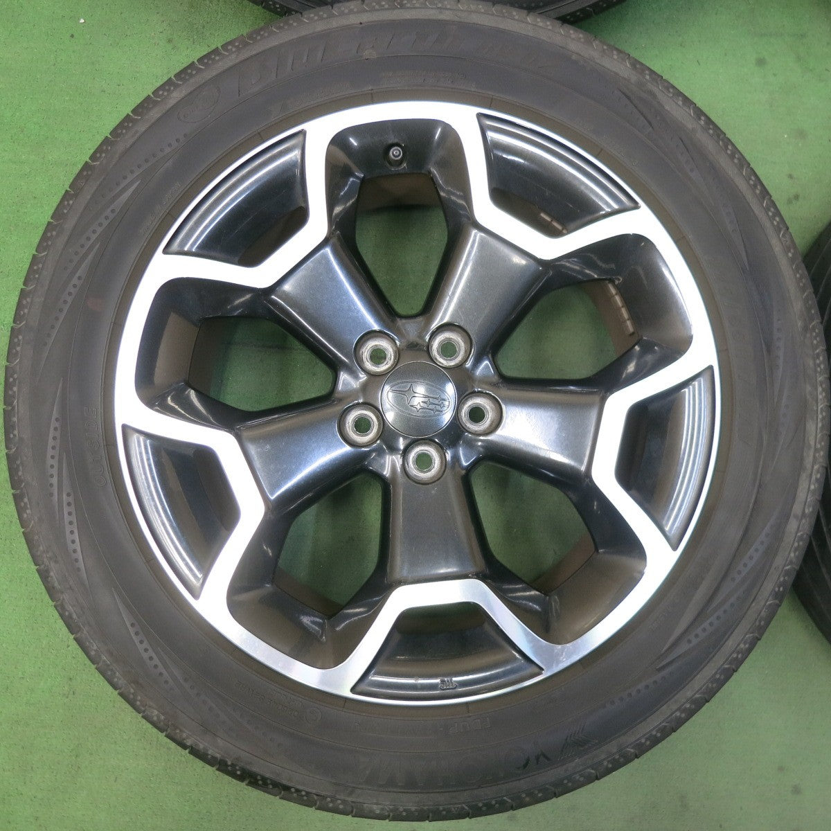バリ溝!21年!8.5分★スバル GP7 XV 純正 ENKEI 225/55R17 ヨコハマ ブルーアース RV-02 17インチ エンケイ PCD100/5H★5062611SYノ