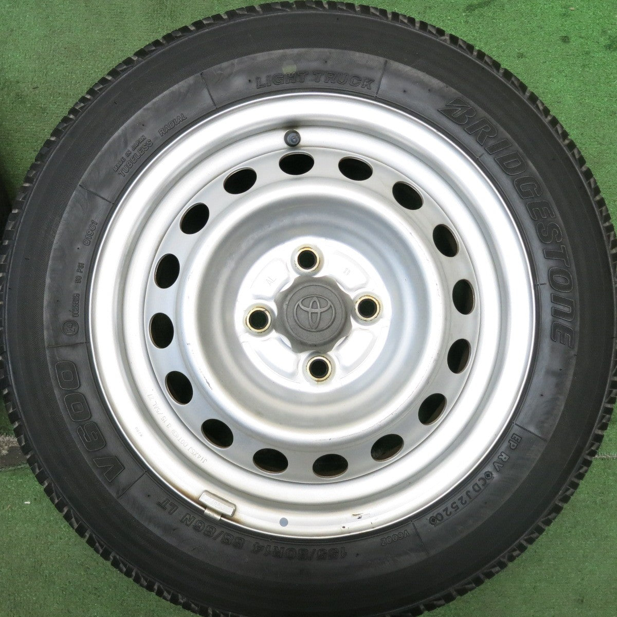 キレイ★トヨタ プロボックス 純正 スチール 155/80R14 88/86N ブリヂストン V600 14インチ PCD100/4H★5080906HAノ